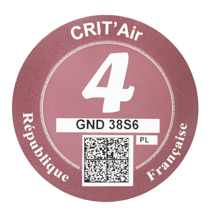 Plakietka ekologiczna Francja – Crit’Air - obrazek 5